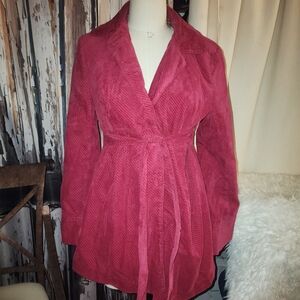 Women's Red Trench Coat
